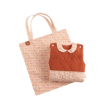 PUFFED SCHLAFSACK 0-6 MONATE TERRACOTTA ESMEE