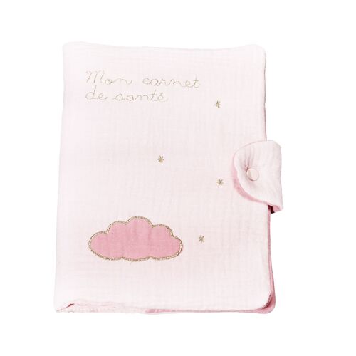 PROTEGE CARNET DE SANTE ROSE LILY POUDREE