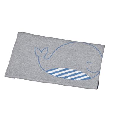 MESH BLANKET 80X100CM BLUE WHALE