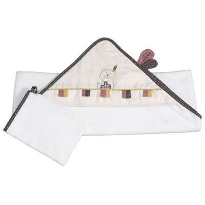 CAPE DE BAIN PLUS GANT TIMOUKI TIMOUKI