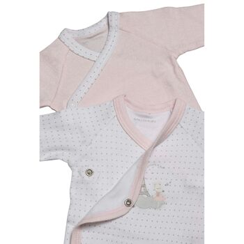 BODIES BLANC/ROSE LOT DE 2 LILIBELLE TAILLE 3 MOIS LILIBELLE 2