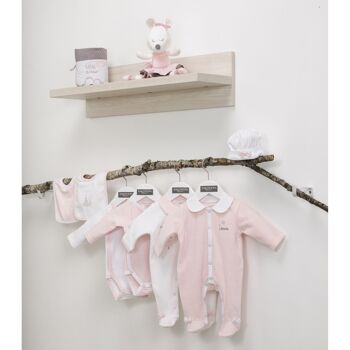 BODIES BLANC/ROSE LOT DE 2 LILIBELLE TAILLE 3 MOIS LILIBELLE 4