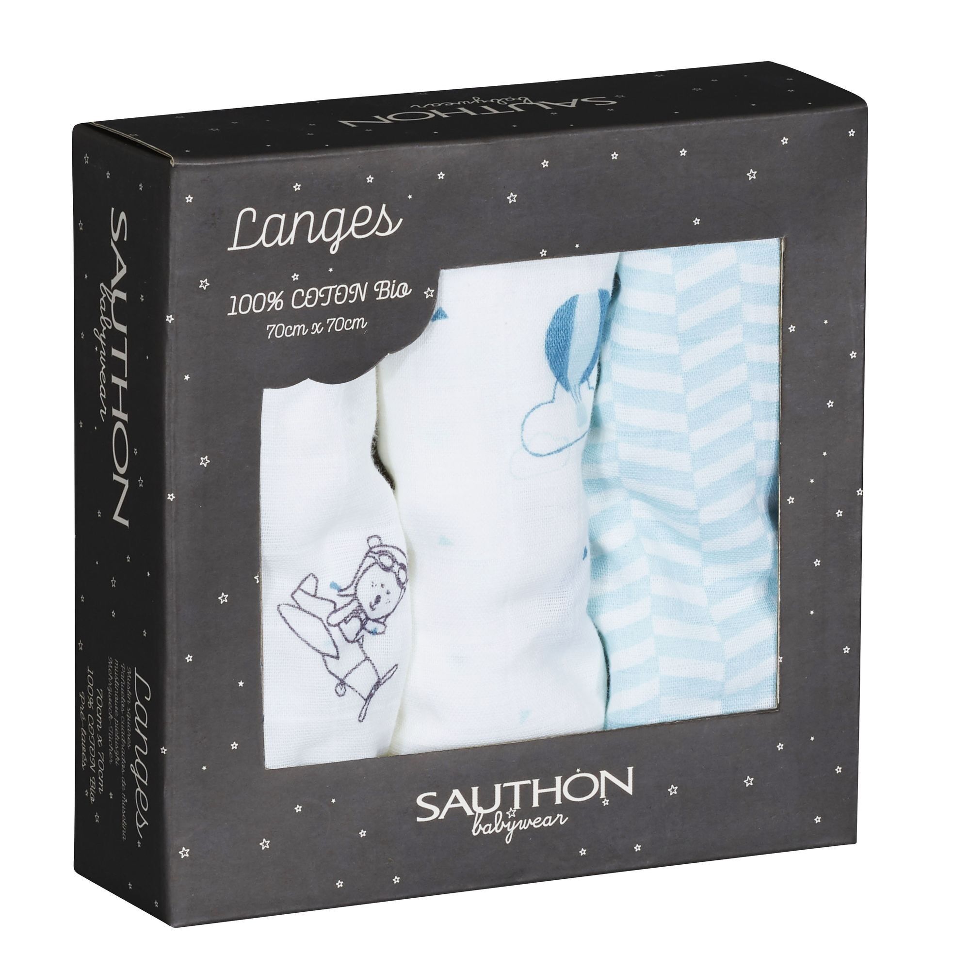 PANNOLINI 70x70CM SET DI 3 NUOVI LAZARE