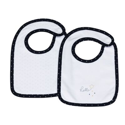 BIBS SET OF 2 HELLO TEXTILE