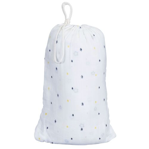 DRAPS HOUSSE COTON BIO LOT DE 2 HELLO TEXTILE