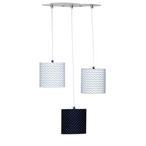 SUSPENSION LUMINEUSE TRIO D14CM HELLO TEXTILE