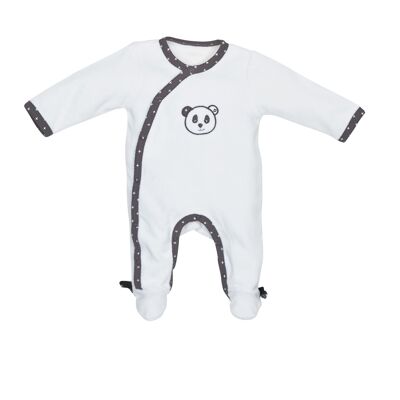 PIJAMA TERCIOPELO BLANCO/NEGRO TALLA 3 MESES CHAO CHAO