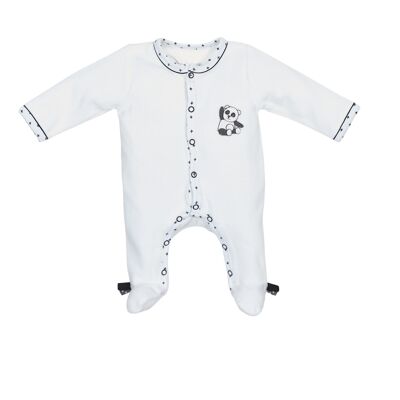 WHITE VELVET PAJAMA SIZE 1 MONTH CHAO CHAO