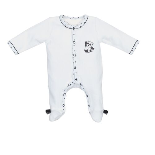 PYJAMA VELOURS BLANC TAILLE 3 MOIS CHAO CHAO