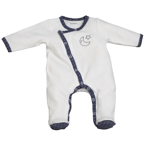 PYJAMA VELOURS BLANC MERLIN TAILLE NAISSANCE MERLIN