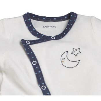 PYJAMA VELOURS BLANC MERLIN TAILLE 1 MOIS MERLIN 2