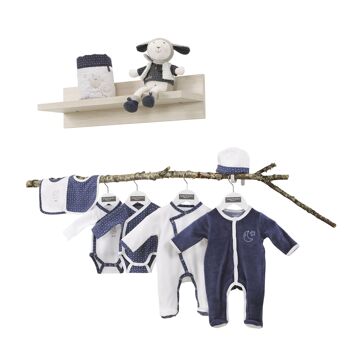 PYJAMA VELOURS BLANC MERLIN TAILLE 1 MOIS MERLIN 3