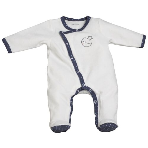 PYJAMA VELOURS BLANC MERLIN TAILLE 3 MOIS MERLIN