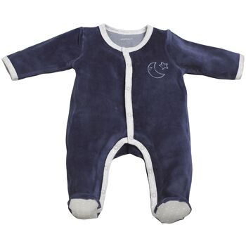 PYJAMA VELOURS BLEU MERLIN TAILLE 1 MOIS MERLIN 1