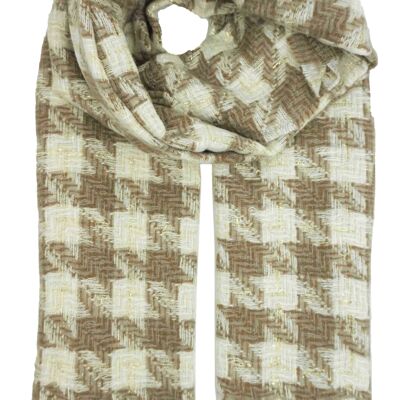 Checked scarf Taupe YF5796-1