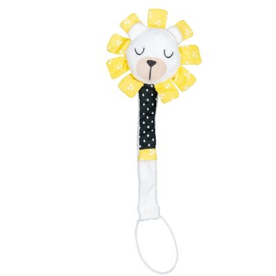 ATTACHE SUCETTE PLUCHE ET POMPON