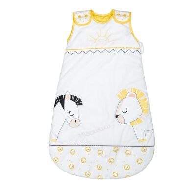 PUFFED SLEEPING BAG 0-6 MONTHS PLUCHE AND POMPON