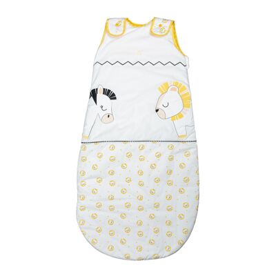 LARGE QUILTED SLEEPING BAG 6-24MONTHS PLUCHE AND POMPON