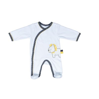 PYJAMA VELOURS LION TAILLE 3 MOIS PLUCHE ET POMPON