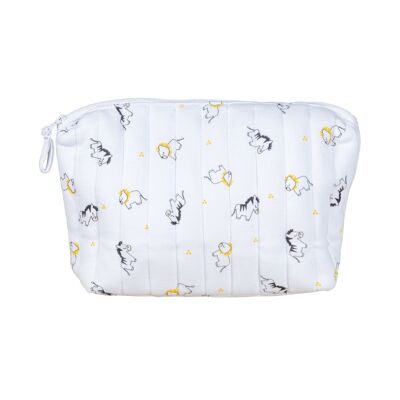 PLUCHE AND POMPOM TOILETRY BAG