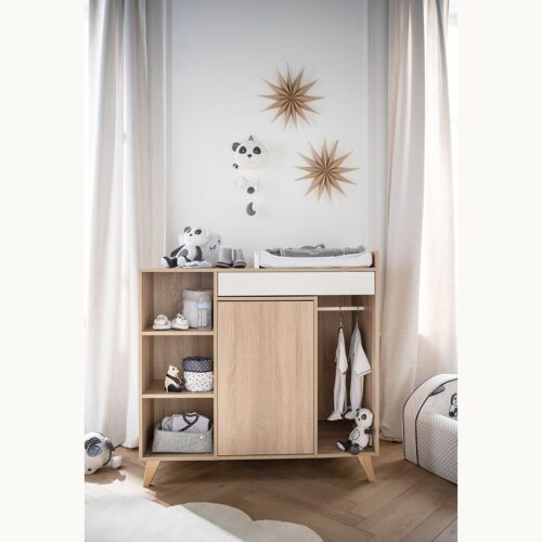 COMMODE A LANGER EVOLUTIVE EN BUREAU BLC NOVA BLANC LIN NOVA