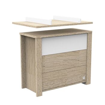 COMMODE 3 TIROIRS BLANC BOIS ANTONIN 2