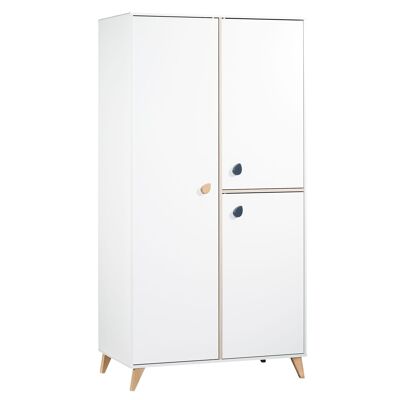 ARMOIRE 1 GDE ET 2 PETITES PORTES GOUTTE 1 GRANDE PORTE GAUCHE ET 2 PETITES PORTES DROITES - BOUTONS GOUTTE OSLO