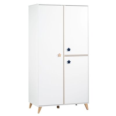 CABINET 1 GDE AND 2 SMALL STAR DOORS 1 LARGE LEFT DOOR 2 SMALL RIGHT DOORS - OSLO STAR KNOBS