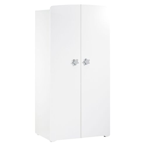 ARMOIRE 2 PORTES BOUTON ETOILE GRIS BASIC