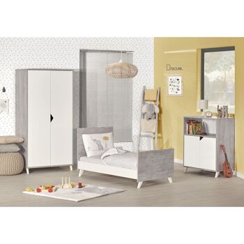 LITTLE BIG BED 140x70 SCANDI GRIS 5