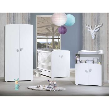 LIT BEBE 120x60 Tetes panneaux LEAF 2