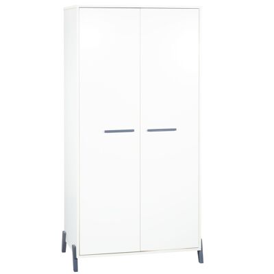 ARMOIRE 2 PORTES GRIS LOFT