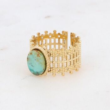 Bague Taya - turquoise africaine 4