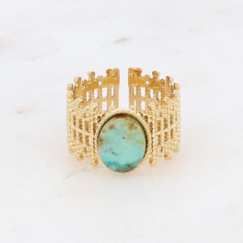 Bague Taya - turquoise africaine