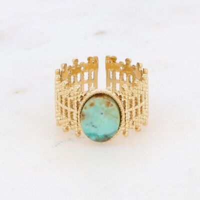 Bague Taya - turquoise africaine