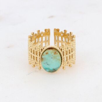 Bague Taya - turquoise africaine 1