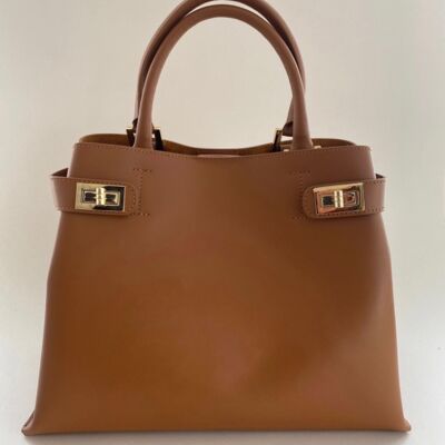 Coco Cognac Leather Handbag
