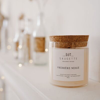 First snow - Handmade candle scented with natural soy wax