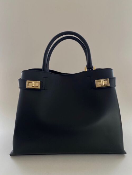 Coco Black Leather Handbag