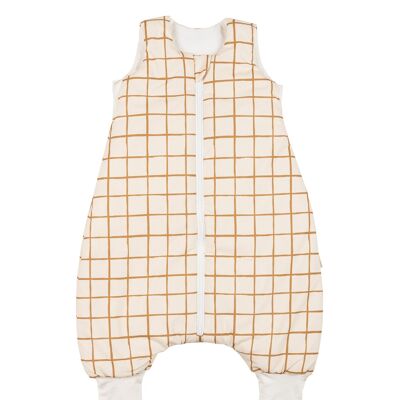 GILET CAMEL CHECK AVEC PIEDS TAILLE M