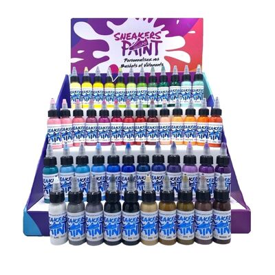 Starter Pack Peinture pour Cuir et Textile - 50 Couleurs