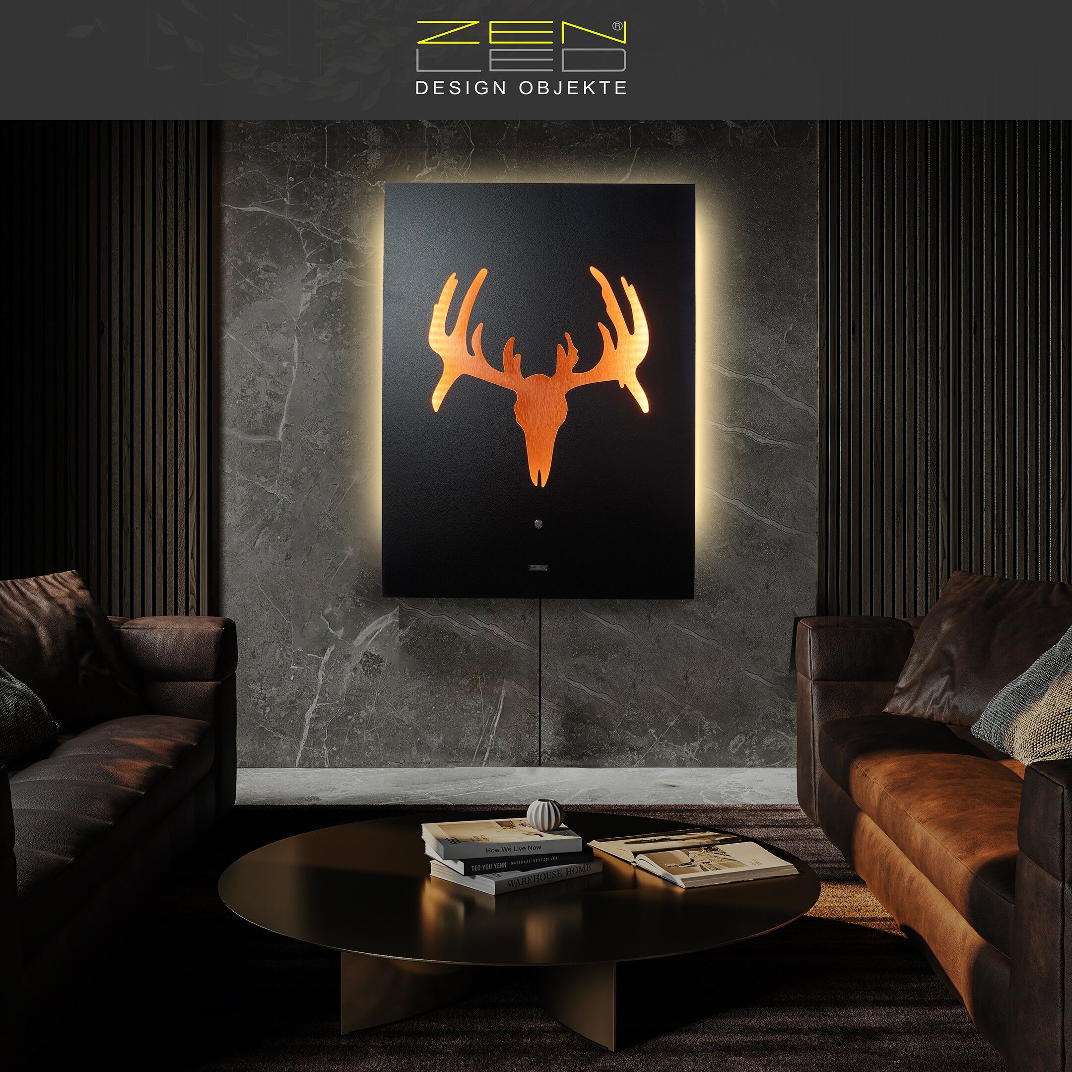 Buy wholesale LED mural moose deer antler model 