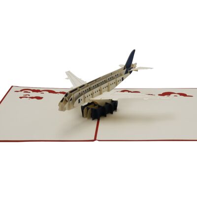 Tarjeta emergente de avión Tarjeta doblada 3d