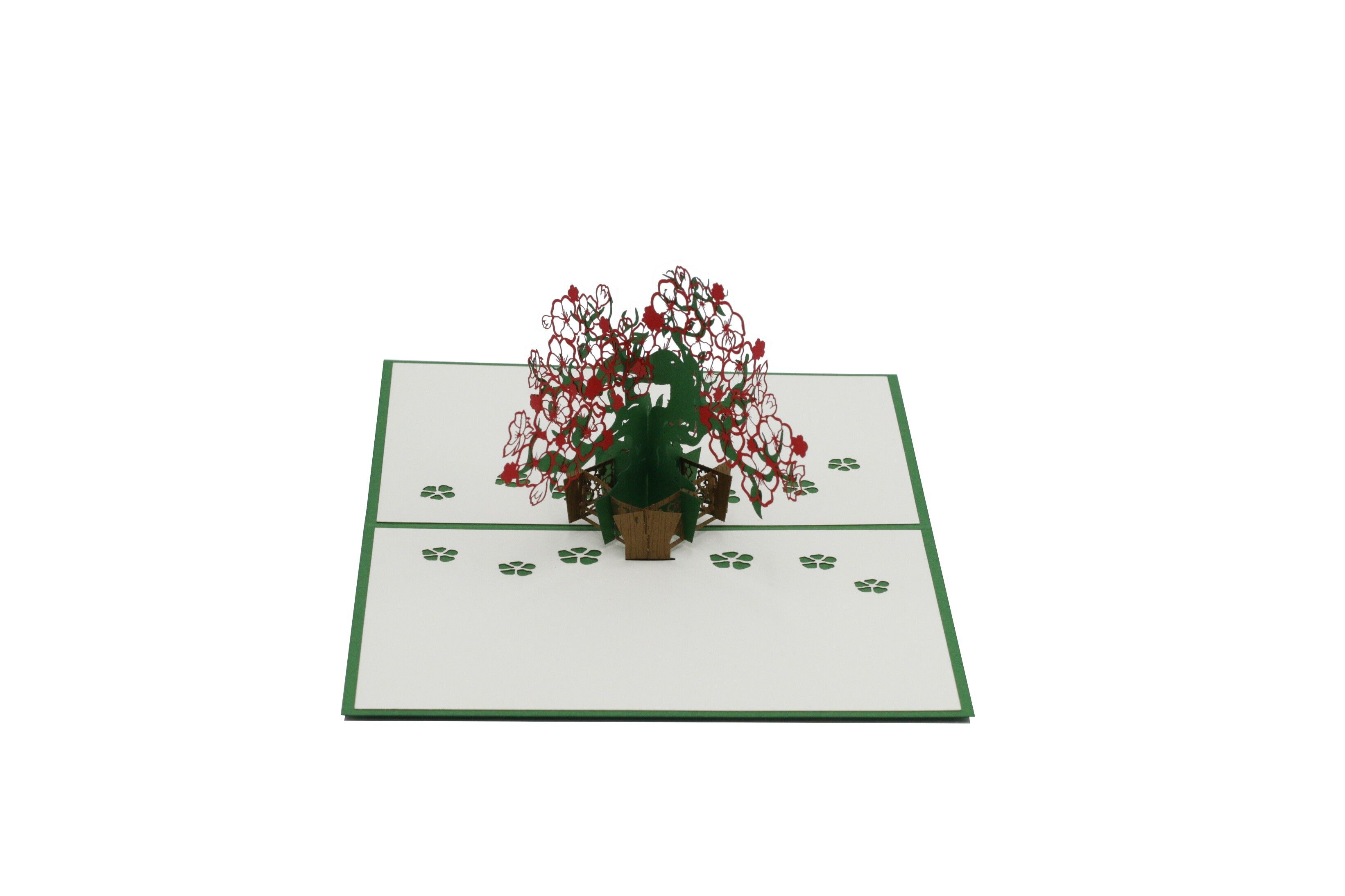 Flower bonsai pop-up card 3d folding card