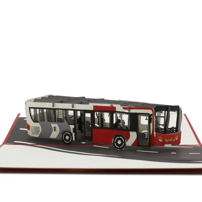 Carte pop-up de bus carte pliante 3d