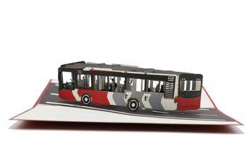 Carte pop-up de bus carte pliante 3d 2