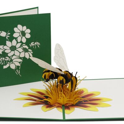 Carte pop-up abeille carte pliante 3d