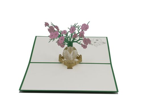Blumenstrauß in einer Vase Pop-Up-Karte 3d Klappkarte