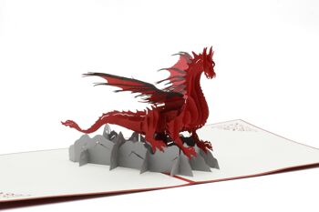 Carte pop-up dragon Carte pliante 3d 1