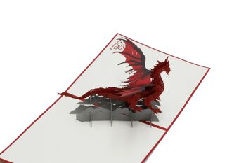 Carte pop-up dragon Carte pliante 3d 2